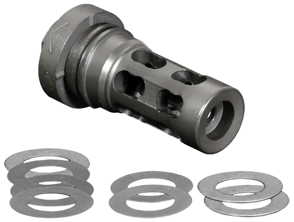 Yankee Hill 4302MB24A QD Light Tactical Muzzle Brake made of Black Finish Steel with 5/8"-24 tpi Threads for 30 Cal AR-Platform