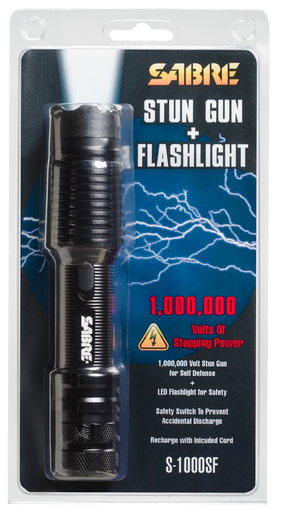 Sabre 1 Million Volt, Sec S1000sf     1mil Volt Stun Gun W/light