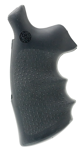 Hogue 25002 Conversion Monogrip  Black Rubber with Finger Grooves for S&W N Frame with Round Butt - 86471