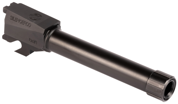 SilencerCo AC2486 Threaded Barrel  4.50" 9mm Luger, Black Nitride Stainless Steel, Fits Sig P320 Compact - 160249