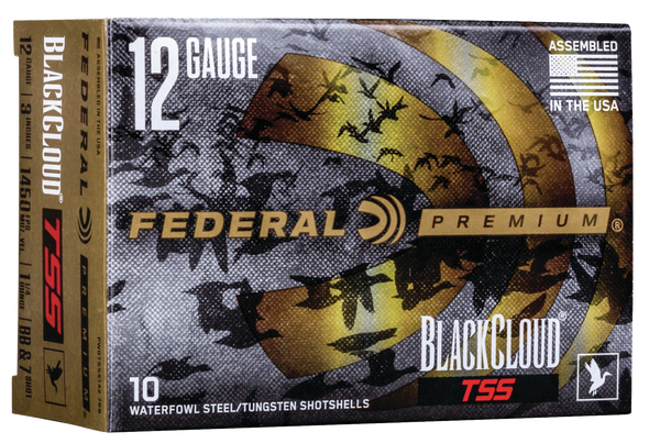 Federal PWBTSSX1427B Black Cloud TSS 12Gauge 3" 1 1/4oz Steel Tungsten 7/BBShot 10 Per Box/10 Case - 117642
