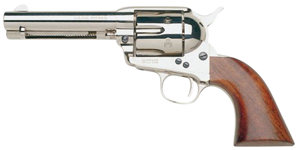 Taylors & Company 555124 1873 Cattleman 357 Mag Caliber with 4.75" Barrel, 6rd Capacity Cylinder, Overall Nickel-Plated Finish Steel & Walnut Grip - 101949