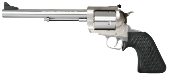 Magnum Research BFR45707 BFR Long Cylinder Large Frame 45-70 Gov 5 Shot, 7.50" Brushed Stainless Steel Barrel, Cylinder & Frame, Black Hogue Rubber Grip, Exposed Hammer - 49476