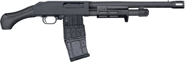 Mossberg 50217 590M Breacher 12 Gauge Pump 2.75" 10+1 14.38" Matte Blued Heavy Walled Barrel, M-LOK Forend, Matte Blued Drilled & Tapped Receiver, Black Birdshead Grip - 174402