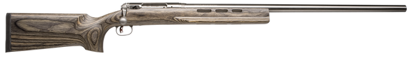 Savage Arms 18615 12 Benchrest 308 Win Caliber with 1rd Capacity, 29" 1:12" Twist Barrel, Matte Stainless Metal Finish & Gray Laminate Stock Right Hand (Full Size)