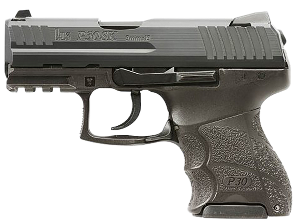 HK 81001106 P30SK V1 LEM Sub-Compact Frame 9mm Luger 10+1 3.27" Black Steel Barre, Black Cerakote Steel Slide, Polymer Frame w/Picatinny Rail, Black Interchangeable Backstrap Grip, Ambidextrous - 172696