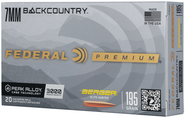Federal P7BCEH1 BackCountry  7mm BC 195gr 20 Per Box/10 Case - 174795
