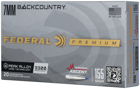 Federal P7BCTA1 BackCountry  7mm BC 155gr 20 Per Box/10 Case - 174797