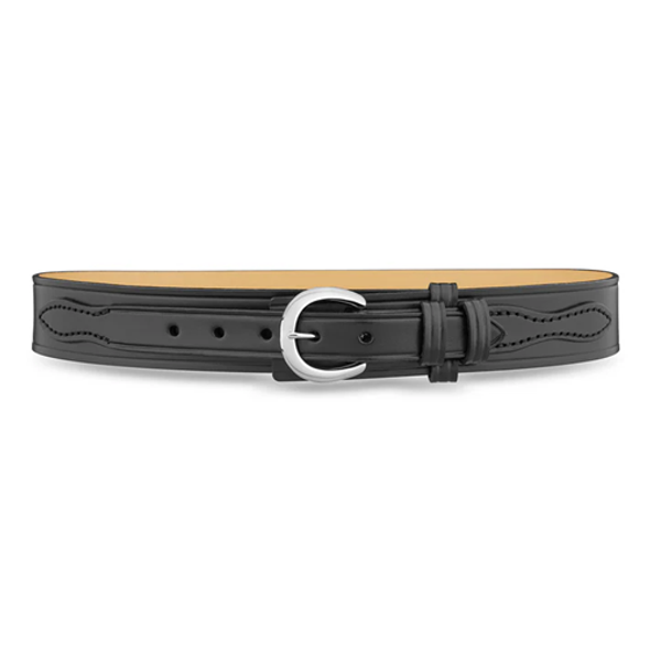 1-3/4"" Plain Leather Ranger Belt with Nickel Buckle - DTY-1711-38-9081