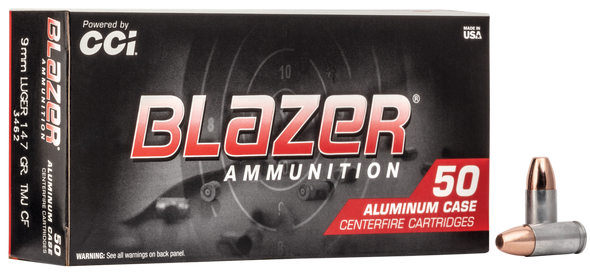 Cci Blazer Clean-fire, Cci 3462    Blazer Cf 9mm     147 Tmj        50/20