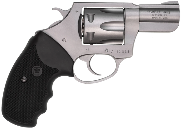 Charter Arms 73840 Undercover  Large 38 Special, 6 Shot 2.20" Stainless Steel Barrel & Cylinder, Anodized Aluminum Frame w/Black Finger Grooved Rubber Grip, Exposed Hammer - 34802