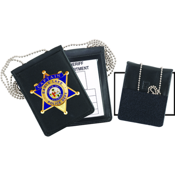 Recessed Velcro Badge And Id Holder With Chain - SLC-71600-3962