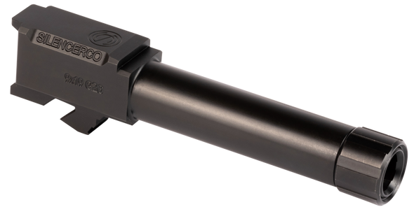SilencerCo AC1329 Threaded Barrel  3.70" 9mm Luger, Black Nitride Stainless Steel, Fits Glock 26 Gen 1-5 - 160259