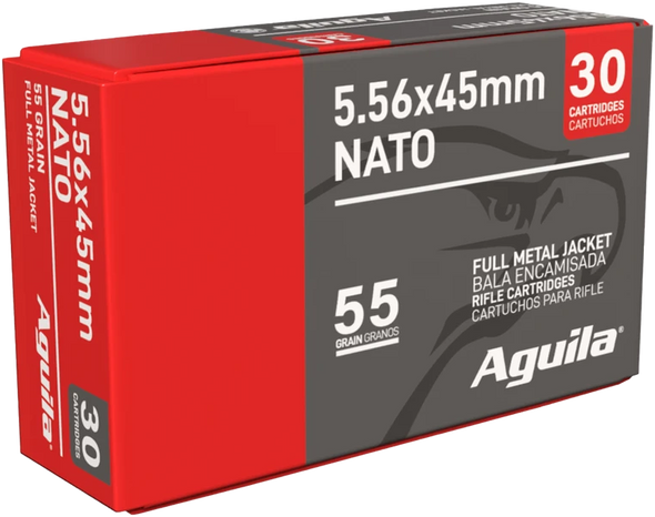 Aguila 1E556155   5.56x45mmNATO 55gr Full Metal Jacket 30 Per Box/75 Case - 177769