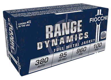 Fiocchi Range Dynamics, Fio 380ard10  380        95 Fmj    Range Pk 100/10