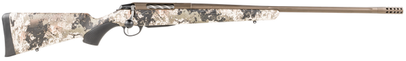 Tikka JRTXVW318 T3x Lite 270 Win 3+1 22.40" Midnight Bronze Cerakote Fluted Threaded Barrel, Drilled & Tapped Steel Receiver, Veil Wideland Fixed Synthetic Stock, Black Interchangeable Backstrap Grip - 121536