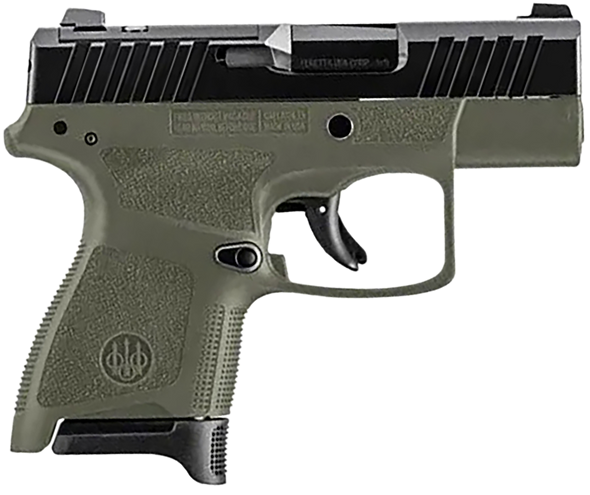 Beretta USA JAXN9278A1 APX A1 Carry Micro-Compact Frame 9mm Luger 8+1 3" Blued Steel Barrel, Black Serrated Steel Slide, OD Green Polymer Frame, Polymer Grip - 153863
