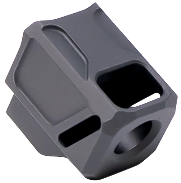 Faxon Firearms FFPACOMPSSG02 EXOS-533 Compensator Black Nitride 6061 Aluminum 1/2"x28 Threads 1.218" OAL Compatible w/ Glock 43X/48 - 169236