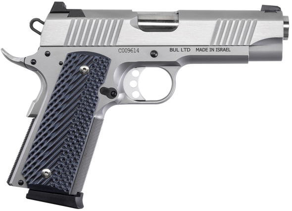 Magnum Research DE1911C9SS Desert Eagle 1911 C 9mm Luger 8+1 4.33" Stainless Bull Barrel, Matte Steel Serrated Slide, Matte Stainless Steel Frame w/Beavertail, Black/Gray G10 Grip - 160676
