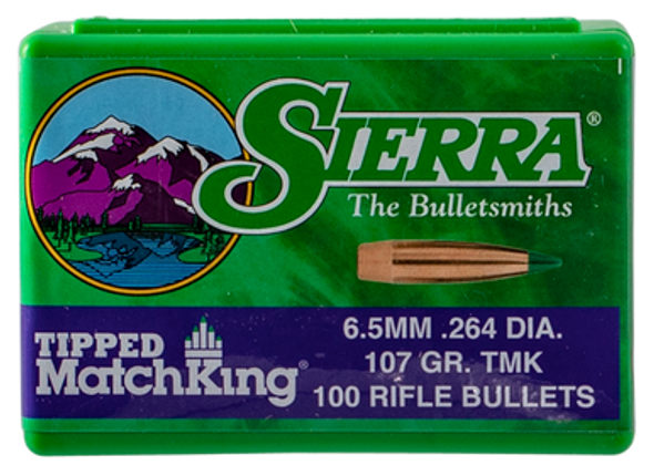 Sierra Tipped Matchking, Sierra 7407  .264 107 Tipped Mk            100