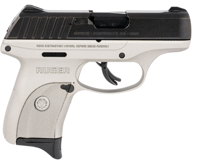 Ruger 3290 EC9s  9mm Luger Black Oxide Alloy Steel 3.12" Barrel 7+1, Savage Silver Cerakote Glass-Filled Nylon Frame, Black Oxide Hardened Alloy Steel Slide, Manual Safety