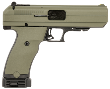 Hi-Point 34510OD JHP  45 ACP 9+1 4.50" Black Steel Barrel, OD Green Serrated Steel Slide & Polymer Frame, OD Green Polymer Grip