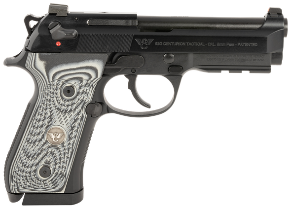Wilson Combat BER-92CT-9 92G Centurion 9mm Luger 17+1(2)/20+1(1) 4.25", Black, Aluminum Pic. Rail Frame, Gray/Black G10 Grips, Tritium Combat Sight