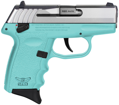 SCCY Industries CPX-4TTSB CPX-4  380 ACP 10+1 2.96" SCCY Blue Polymer Serrated SS Slide Finger Grooved SCCY Blue Polymer Grip