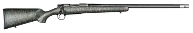 Christensen Arms 8010604101 Ridgeline  6.5 Creedmoor 4+1 20" Carbon Fiber/Threaded Barrel, Natural Stainless, Green with Black/Tan Webbing Stock