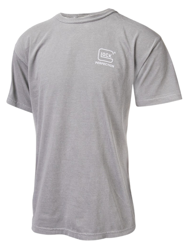 Glock Perfection, Glock Aa75144  Perfection Logo Ss Shirt Grey    Md