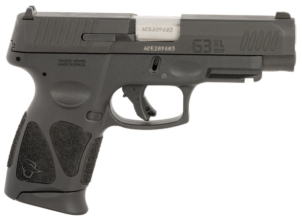 Taurus 1G3XLSR904110 G3XL  Compact 9mm Luger 10+1 4" Matte Stainless Steel Barrel, Matte Black Tenifer Serrated Steel Slide,  Black Polymer Frame w/Picatinny Rail, Black Polymer Grips