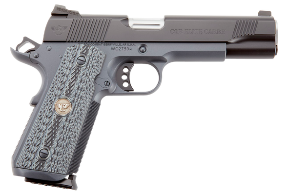 Wilson Combat CQBECFS9 1911 CQB Elite Carry Exclusive Configuration 9mm Luger 10+1, 5" Match Grade Barrel, Black Serrated Carbon Steel Slide, Gray Carbon Steel Frame w/Beavertail