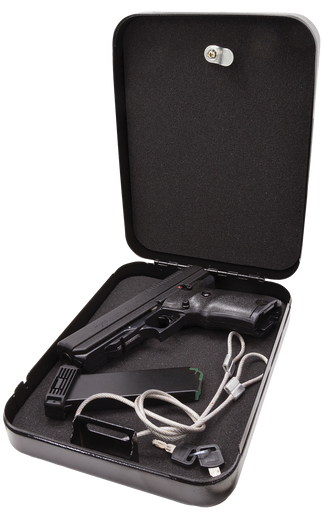 Hi-Point 34011HSP JCP Home Security Package 40 S&W 10+1 4.50" Black Steel Barrel, Serrated Steel Slide, Polymer Frame & Grip, Keyed Lock Box