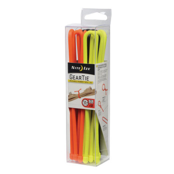 Gear Tie ProPack 12 - 12 Pack - Assorted Colors