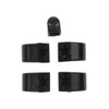 Trim Parts 1957 Chevrolet Full Size Car Black Heater Level Control Knobs Set - (1434)