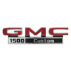 Trim Parts 1971-1972 GMC Truck Front Fender “GMC 1500 Custom” Emblem W/Fasteners, Pair - (9822)