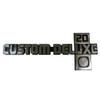 Trim Parts 1981-1988 Chevy Truck Front Fender "Custom-Deluxe 20" Emblems W/Fasteners, Pair - (9912)