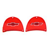 Trim Parts 1957 Chevrolet Full Size Cars Red Tail Light Lens W/ Chrome Bowtie, Pair - (A1479C)