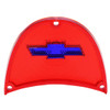 Trim Parts 1957 Chevy Full Size Car Red Tail Light Lens W/Blue Bowtie & Chrome Trim, Pair - (A1480B)