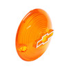 Trim Parts 1957 Chevrolet Full Size Cars Amber Parking Light Lens W/Chrome Bowtie, Pair - (A1484C)