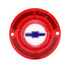 Trim Parts 1962 Chevy Full Size Car Red Back Up Light Lens W/Blue Bowtie & W/O Trim, Each - (A2160F)
