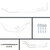 The Right Stuff 68 Chevelle Convertible Front Disc Rear Drum Conversion Stainless Brake Line Kit - (CSM68C2)