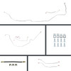 The Right Stuff 64-67 Chevelle Power 4-Wheel Disc Conversion Stainless Steel Brake Line Kit - (CSP64H4)