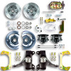 The Right Stuff 63-70 GM Truck/Sub 2" Drop, Std Front Disc Brake Kit, Blk calipers, Chrome Upper - (TSD6315DB)