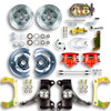The Right Stuff 63-70 GM Truck & Suburban, 2" Drop Manual Front Disc Brake Kit w/Red Calipers - (TSD6315DZ)