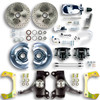 The Right Stuff 63-70 GM Truck & Suburban, 2" Drop, Std Front Disc Kit Blk Calipers Chrome Upper - (TSD6316DBX)