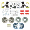 The Right Stuff 63-66 GM Truck 2WD, 2" Drop Hydraulic Assist 4-Wheel Disc, Red Wilwood Calipers - (THB6356DZXP)