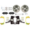 The Right Stuff 1963-70 GM Truck 2WD, 2" Drop At The Wheel Disc Brake kit Black Wilwood Calipers - (TWK6316DBP)