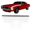 Trim Parts 1969 Camaro SS Stencil and Black Vinyl Hockey Stick Stripe Kit - (TPG-6735)