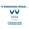 Trim Parts 1979-80 Firebird Trans Am, T/A 4.9, Full Vinyl Decal Kit without Hood Bird - Blue - (TPG-6762)
